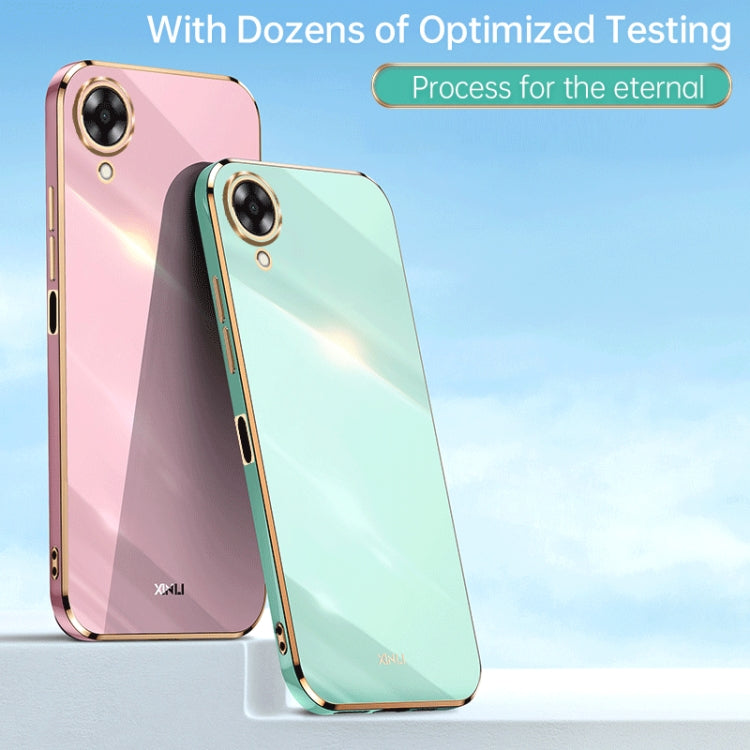 Custodia per telefono in TPU con bordo in oro con placcatura 6D XINLI, For OPPO A17k, For OPPO A36, For OPPO A58 5G