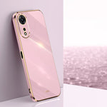 Custodia per telefono in TPU con bordo in oro con placcatura 6D XINLI, For OPPO A17k, For OPPO A36, For OPPO A58 5G