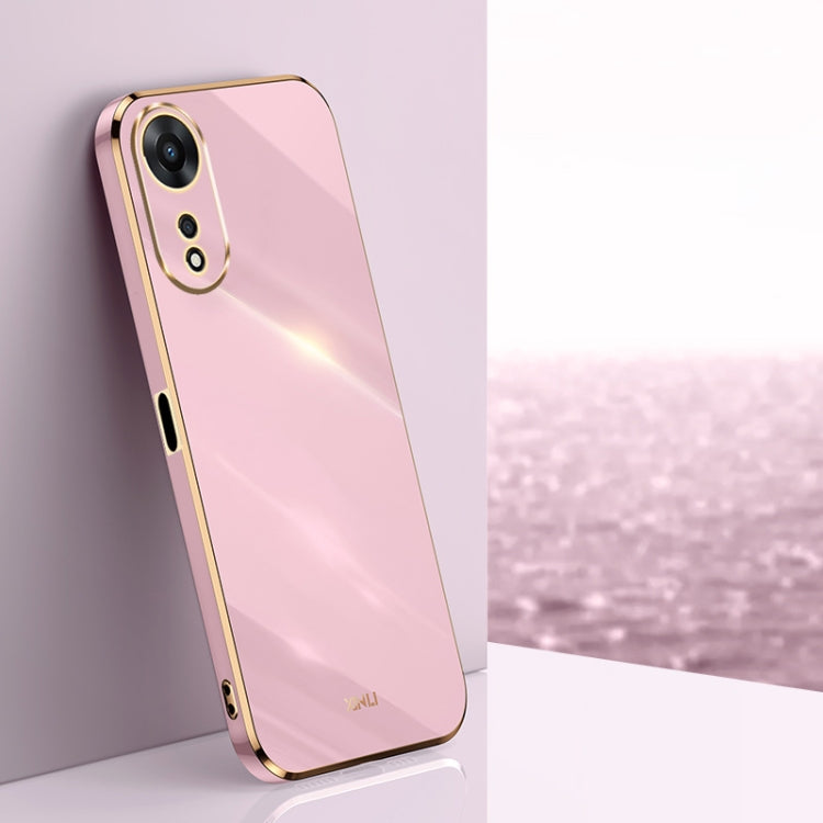 Custodia per telefono in TPU con bordo in oro con placcatura 6D XINLI, For OPPO A17k, For OPPO A36, For OPPO A58 5G