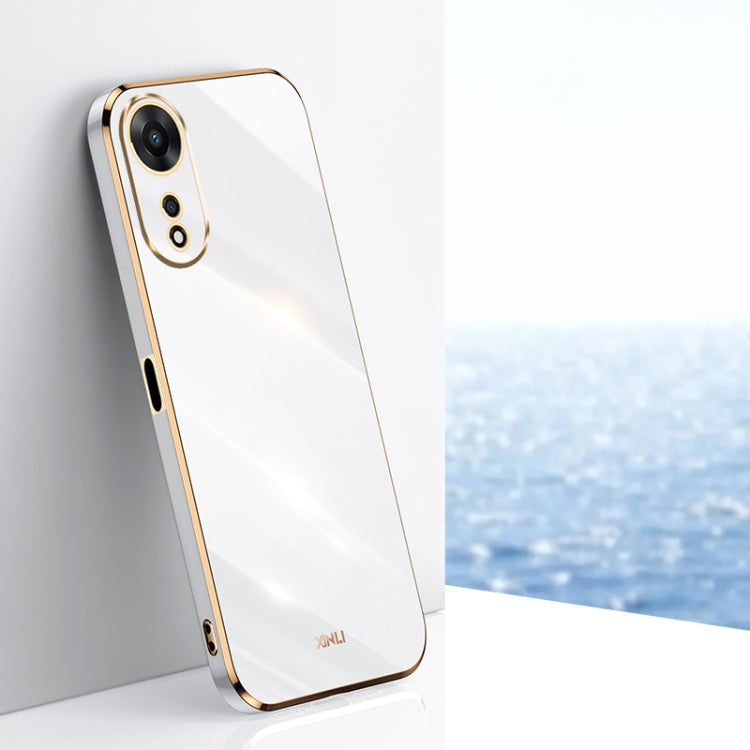 Custodia per telefono in TPU con bordo in oro con placcatura 6D XINLI, For OPPO A17k, For OPPO A36, For OPPO A58 5G