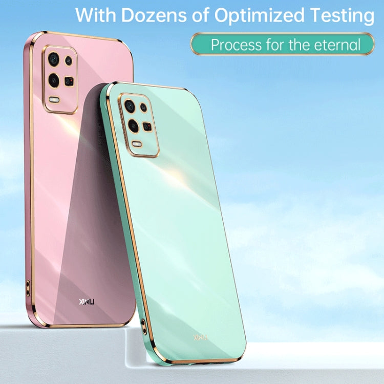 Custodia per telefono in TPU con bordo in oro con placcatura 6D XINLI, For OPPO K9x, For OPPO K10, For OPPO K10 Pro