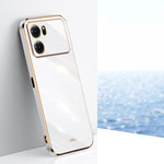 Custodia per telefono in TPU con bordo in oro con placcatura 6D XINLI, For OPPO K9x, For OPPO K10, For OPPO K10 Pro