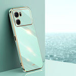 Custodia per telefono in TPU con bordo in oro con placcatura 6D XINLI, For OPPO K9x, For OPPO K10, For OPPO K10 Pro