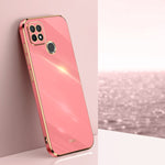 Custodia per telefono in TPU con bordo in oro con placcatura 6D XINLI, For Realme C21Y, For Realme C31, For Realme C33 4G