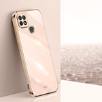 Custodia per telefono in TPU con bordo in oro con placcatura 6D XINLI, For Realme C21Y, For Realme C31, For Realme C33 4G