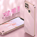 Custodia per telefono in TPU con bordo in oro con placcatura 6D XINLI, For Realme C21Y, For Realme C31, For Realme C33 4G