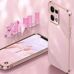 Custodia per telefono in TPU con bordo in oro con placcatura 6D XINLI, For OPPO Reno7 4G Global, For OPPO Reno7 SE, For OPPO Reno7 Global
