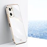 Custodia per telefono in TPU con bordo in oro con placcatura 6D XINLI, For OPPO Reno7 4G Global, For OPPO Reno7 SE, For OPPO Reno7 Global