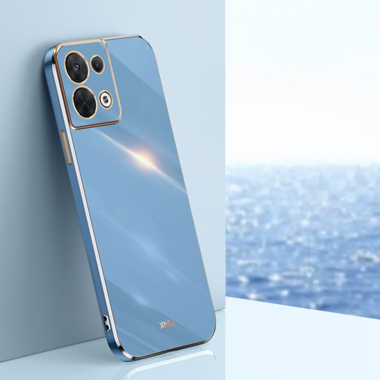 Custodia per telefono in TPU con bordo in oro con placcatura 6D XINLI, For OPPO Reno8, For OPPO Reno8 Pro, For OPPO Reno8 Pro+