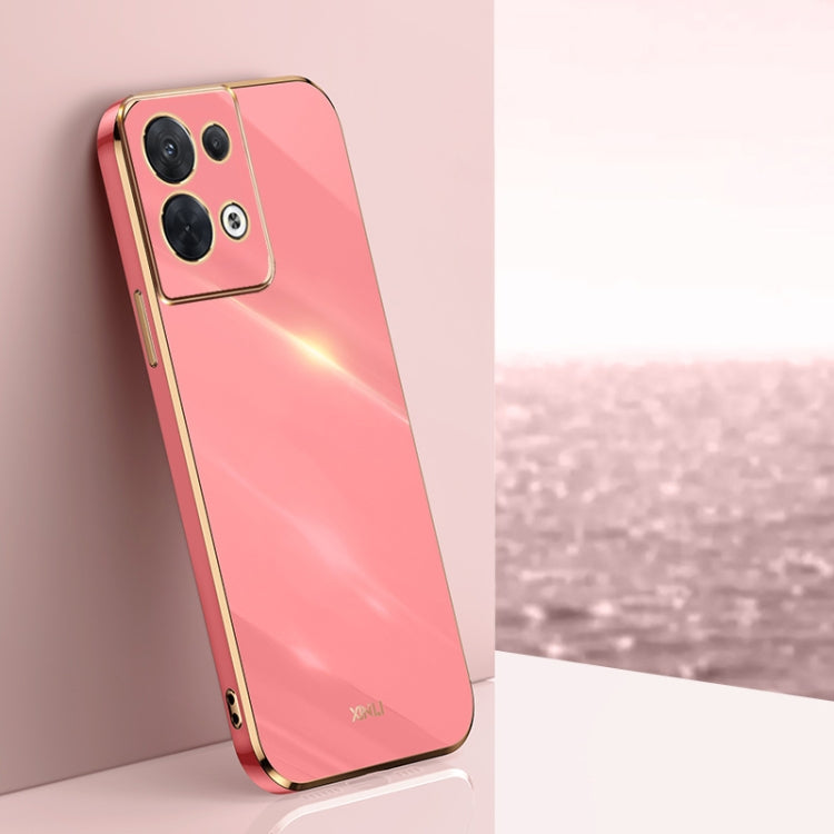 Custodia per telefono in TPU con bordo in oro con placcatura 6D XINLI, For OPPO Reno8, For OPPO Reno8 Pro, For OPPO Reno8 Pro+