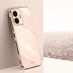 Custodia per telefono in TPU con bordo in oro con placcatura 6D XINLI, For vivo Y77 5G Global