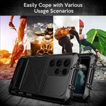 Custodia per telefono antiurto antipolvere impermeabile R-JUST, For Samsung Galaxy S23 Ultra 5G