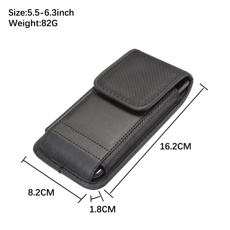 Marsupio universale per cellulare in tessuto di nylon con slot per schede, For 4.7-5.3 inch, For 5.5-6.3 inch, For 6.1 inch, For 6.4-6.9 inch