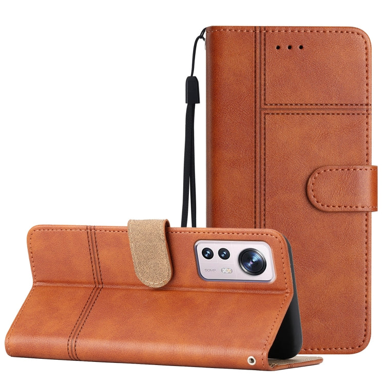 Cassa del telefono in pelle di pelle bovina stile business, For Xiaomi 12T, For Xiaomi 12 Lite, For Xiaomi 12 Pro, For Xiaomi Redmi 10 2022