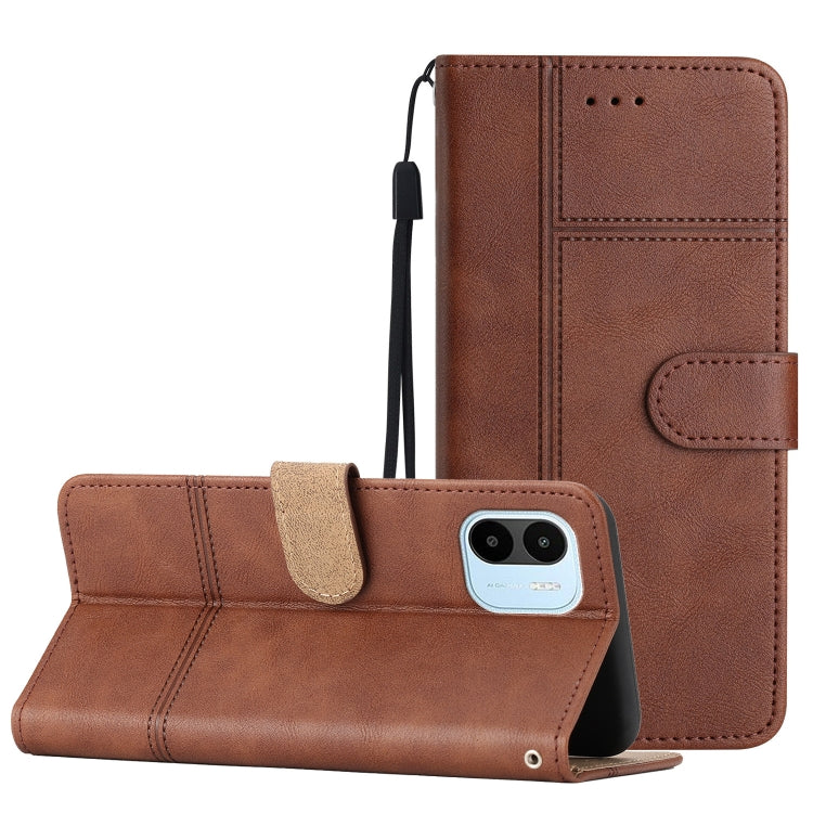 Cassa del telefono in pelle di pelle bovina stile business, For Xiaomi Redmi 10A, For Xiaomi Redmi 10C, For Xiaomi Redmi A1, For Samsung Galaxy S23 5G