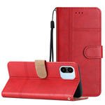 Cassa del telefono in pelle di pelle bovina stile business, For Xiaomi Redmi 10A, For Xiaomi Redmi 10C, For Xiaomi Redmi A1, For Samsung Galaxy S23 5G
