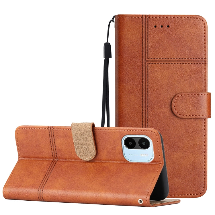 Cassa del telefono in pelle di pelle bovina stile business, For Xiaomi Redmi 10A, For Xiaomi Redmi 10C, For Xiaomi Redmi A1, For Samsung Galaxy S23 5G