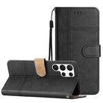 Cassa del telefono in pelle di pelle bovina stile business, For Samsung Galaxy S23+ 5G, For Samsung Galaxy S23 Ultra 5G, For Samsung Galaxy A23e, For Samsung Galaxy A14 5G