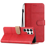 Cassa del telefono in pelle di pelle bovina stile business, For Samsung Galaxy S23+ 5G, For Samsung Galaxy S23 Ultra 5G, For Samsung Galaxy A23e, For Samsung Galaxy A14 5G