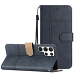 Cassa del telefono in pelle di pelle bovina stile business, For Samsung Galaxy S23+ 5G, For Samsung Galaxy S23 Ultra 5G, For Samsung Galaxy A23e, For Samsung Galaxy A14 5G