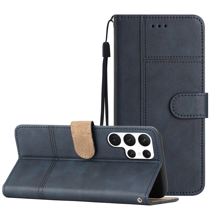 Cassa del telefono in pelle di pelle bovina stile business, For Samsung Galaxy S23+ 5G, For Samsung Galaxy S23 Ultra 5G, For Samsung Galaxy A23e, For Samsung Galaxy A14 5G