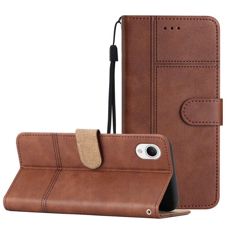 Cassa del telefono in pelle di pelle bovina stile business, For Samsung Galaxy S23+ 5G, For Samsung Galaxy S23 Ultra 5G, For Samsung Galaxy A23e, For Samsung Galaxy A14 5G