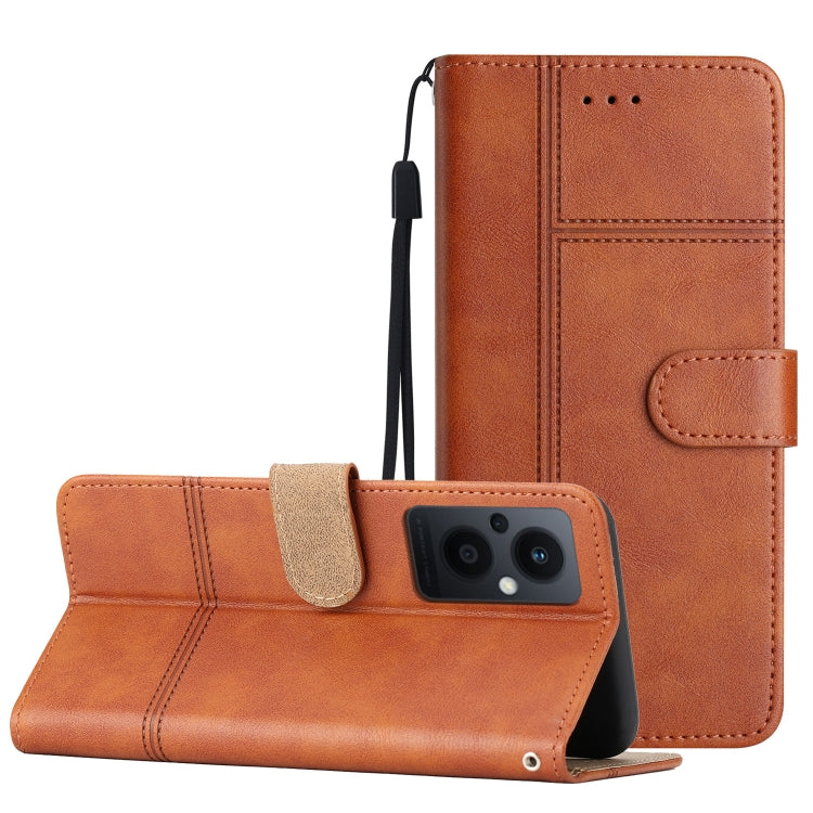 Cassa del telefono in pelle di pelle bovina stile business, For OPPO Reno8 5G, For OPPO Reno8 Lite, For OPPO Reno8 Pro 5G, For OPPO Find X5