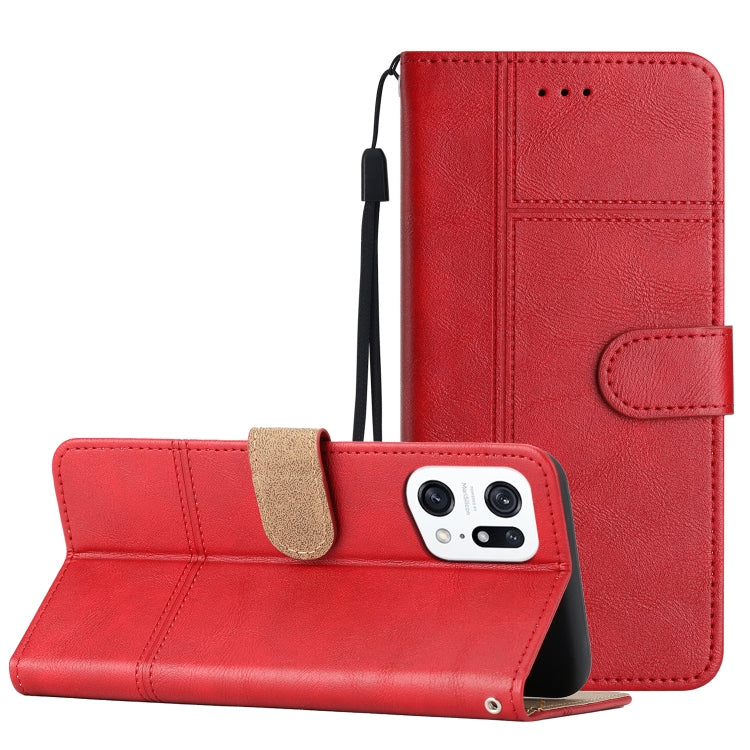 Cassa del telefono in pelle di pelle bovina stile business, For OPPO Find X5 Lite, For OPPO Find X5 Pro, For OPPO A96, For OPPO A94 5G