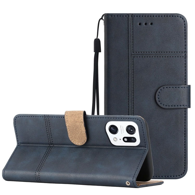 Cassa del telefono in pelle di pelle bovina stile business, For OPPO Find X5 Lite, For OPPO Find X5 Pro, For OPPO A96, For OPPO A94 5G