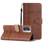 Cassa del telefono in pelle di pelle bovina stile business, For OPPO A77 5G, For OPPO A76, For OPPO A74 5G / A54 5G, For OPPO A57 2022 / A77 5G