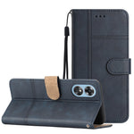 Cassa del telefono in pelle di pelle bovina stile business, For OPPO A17