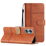 Cassa del telefono in pelle di pelle bovina stile business, For OPPO A17