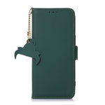 Custodia per telefono in pelle magnetica RFID in vera pelle, For Nokia C31
