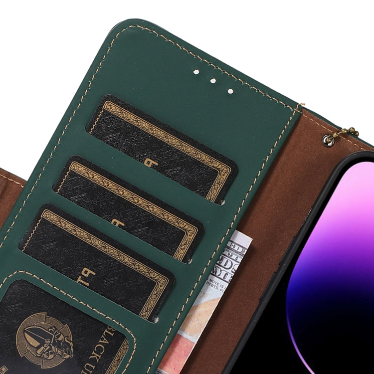 Custodia per telefono in pelle magnetica RFID in vera pelle, For Nokia C31