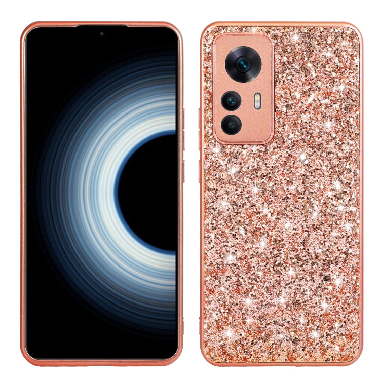 Custodia protettiva in TPU antiurto con polvere glitterata, For Xiaomi 12T Pro