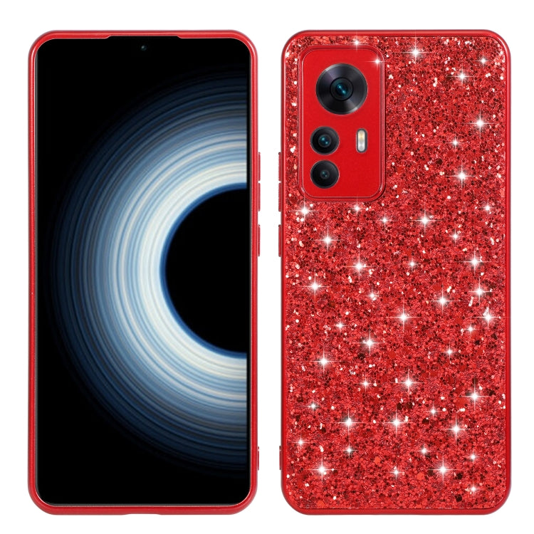 Custodia protettiva in TPU antiurto con polvere glitterata, For Xiaomi 12T Pro