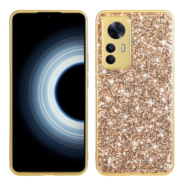 Custodia protettiva in TPU antiurto con polvere glitterata, For Xiaomi 12T Pro
