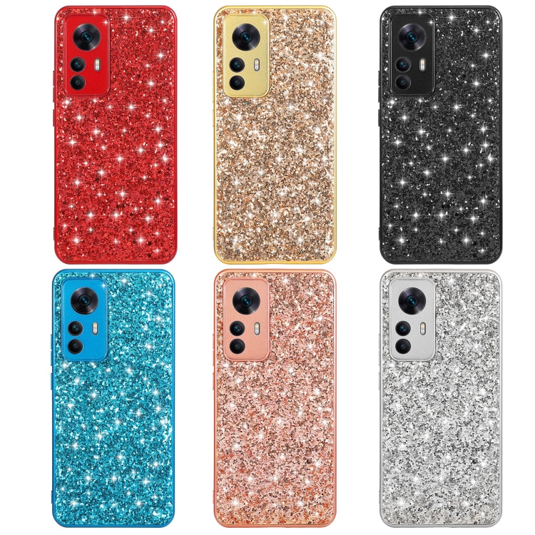 Custodia protettiva in TPU antiurto con polvere glitterata, For Xiaomi 12T Pro