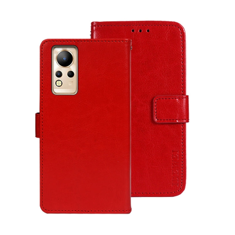 idewei Custodia per telefono in pelle con texture Crazy Horse, For Huawei nova Y90, For Infinix Note 12, For Infinix Note 12 Pro 4G