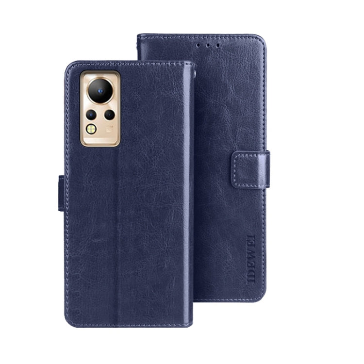 idewei Custodia per telefono in pelle con texture Crazy Horse, For Huawei nova Y90, For Infinix Note 12, For Infinix Note 12 Pro 4G
