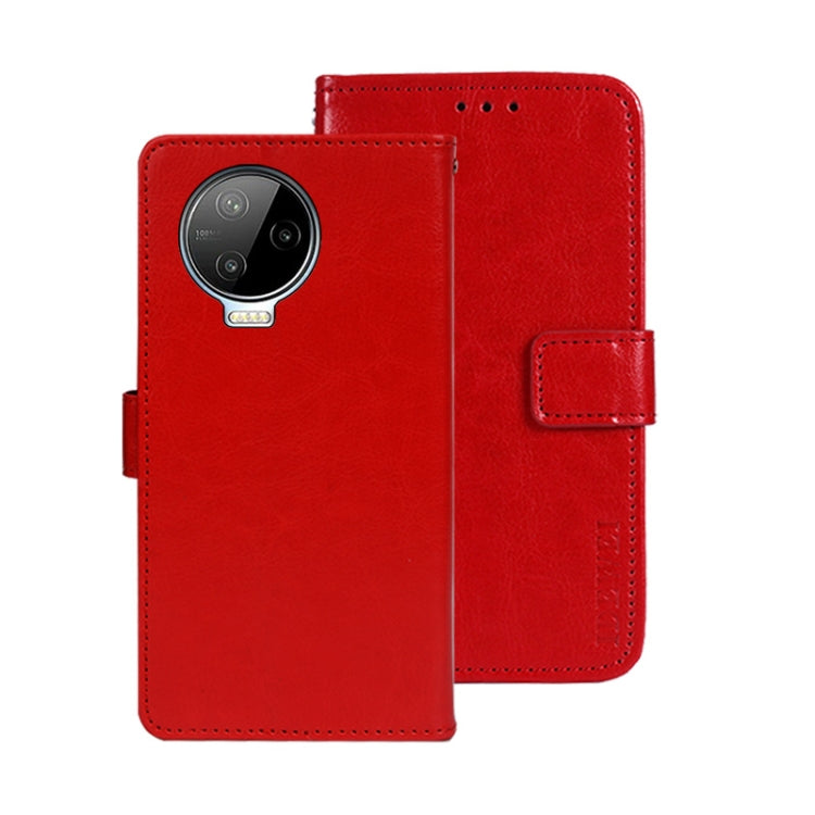 idewei Custodia per telefono in pelle con texture Crazy Horse, For Huawei nova Y90, For Infinix Note 12, For Infinix Note 12 Pro 4G