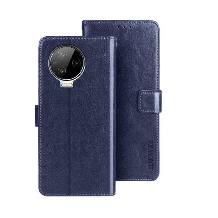 idewei Custodia per telefono in pelle con texture Crazy Horse, For Huawei nova Y90, For Infinix Note 12, For Infinix Note 12 Pro 4G