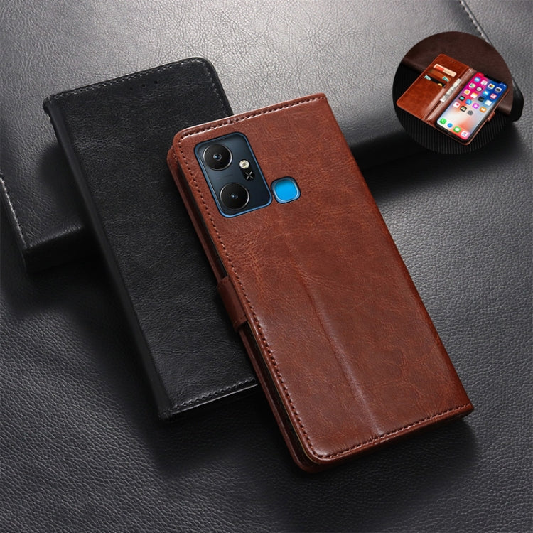 idewei Custodia per telefono in pelle con texture Crazy Horse, For Infinix Smart 6 Plus, For Nokia G11 Plus, For Samsung Galaxy A04e 4G