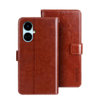 idewei Custodia per telefono in pelle con texture Crazy Horse, For Tecno Camon 19, For Tecno Pova 3, For Tecno Pova Neo 2