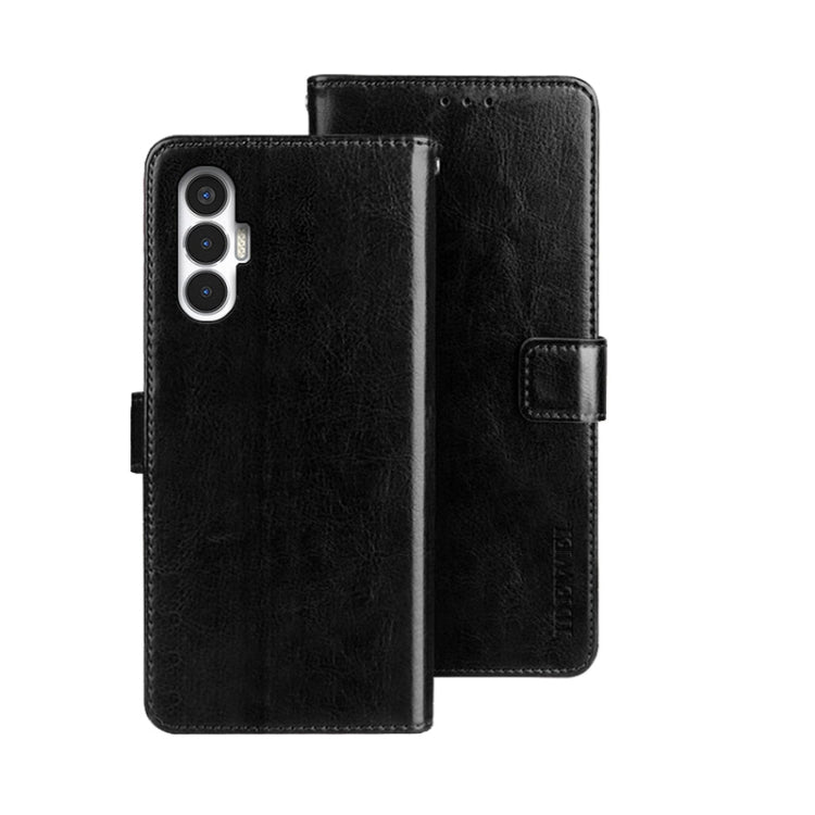 idewei Custodia per telefono in pelle con texture Crazy Horse, For Tecno Camon 19, For Tecno Pova 3, For Tecno Pova Neo 2