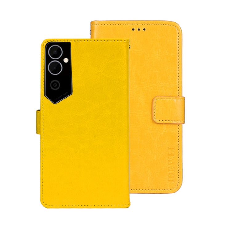 idewei Custodia per telefono in pelle con texture Crazy Horse, For Tecno Camon 19, For Tecno Pova 3, For Tecno Pova Neo 2
