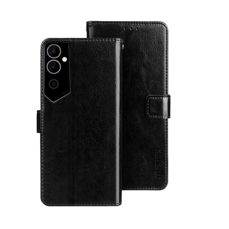 idewei Custodia per telefono in pelle con texture Crazy Horse, For Tecno Camon 19, For Tecno Pova 3, For Tecno Pova Neo 2