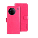 idewei Custodia per telefono in pelle con texture Crazy Horse, For vivo X90, For vivo X90 Pro, For vivo X90 Pro+
