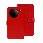 idewei Custodia per telefono in pelle con texture Crazy Horse, For vivo X90, For vivo X90 Pro, For vivo X90 Pro+