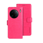 idewei Custodia per telefono in pelle con texture Crazy Horse, For vivo X90, For vivo X90 Pro, For vivo X90 Pro+